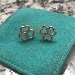 Tiffany Clover Heart Earrings